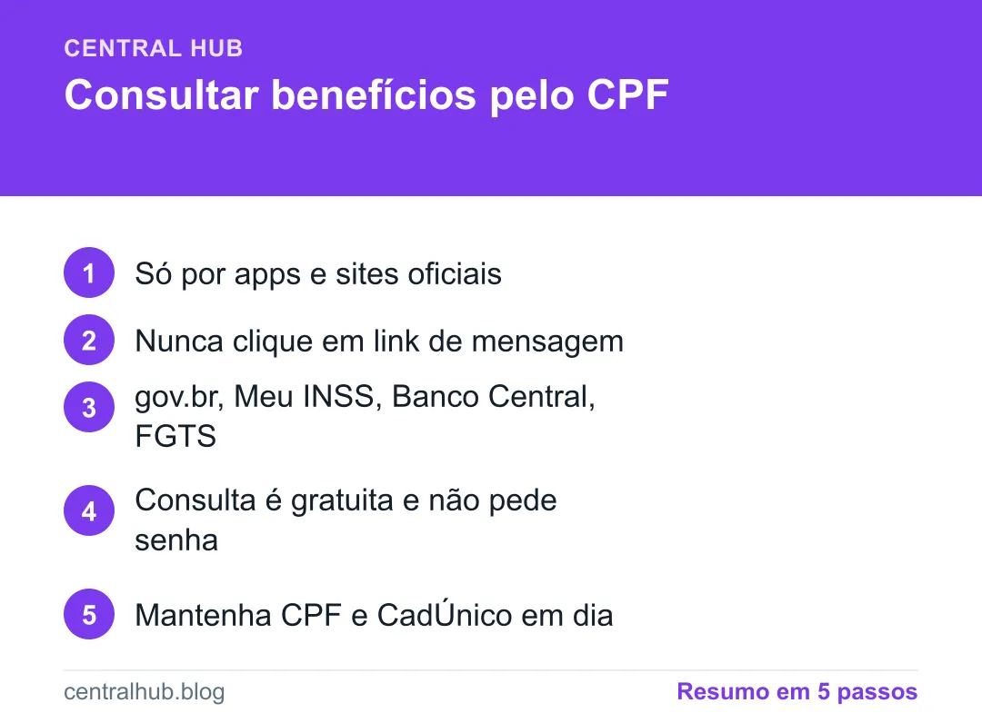Resumo em passos: Como consultar benefícios pelo CPF de forma segura